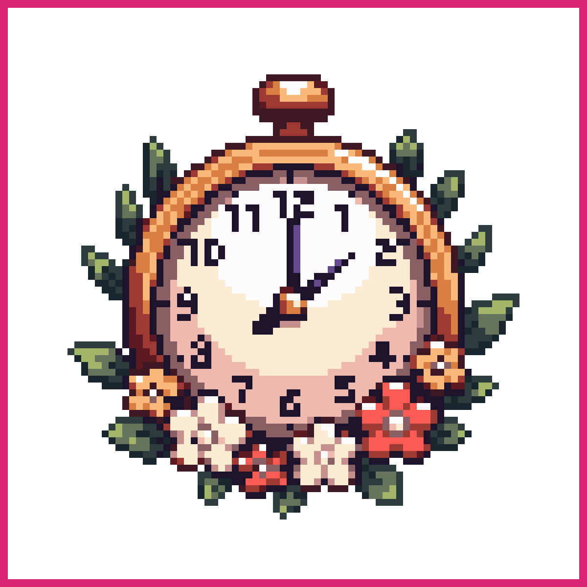 cute icon with clock and heal