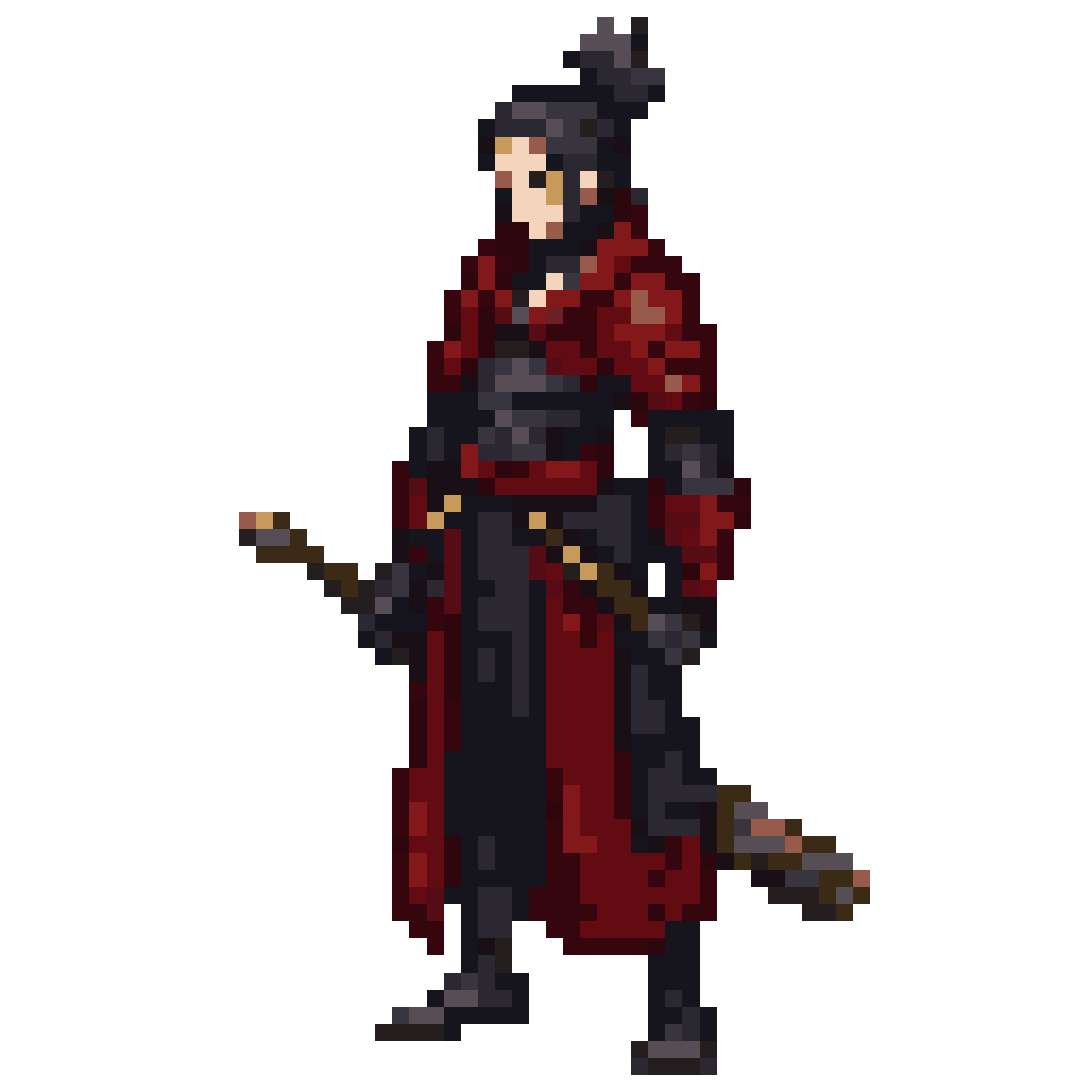Chinese Wuxia/Xianxia Style Cultivator with pixel art