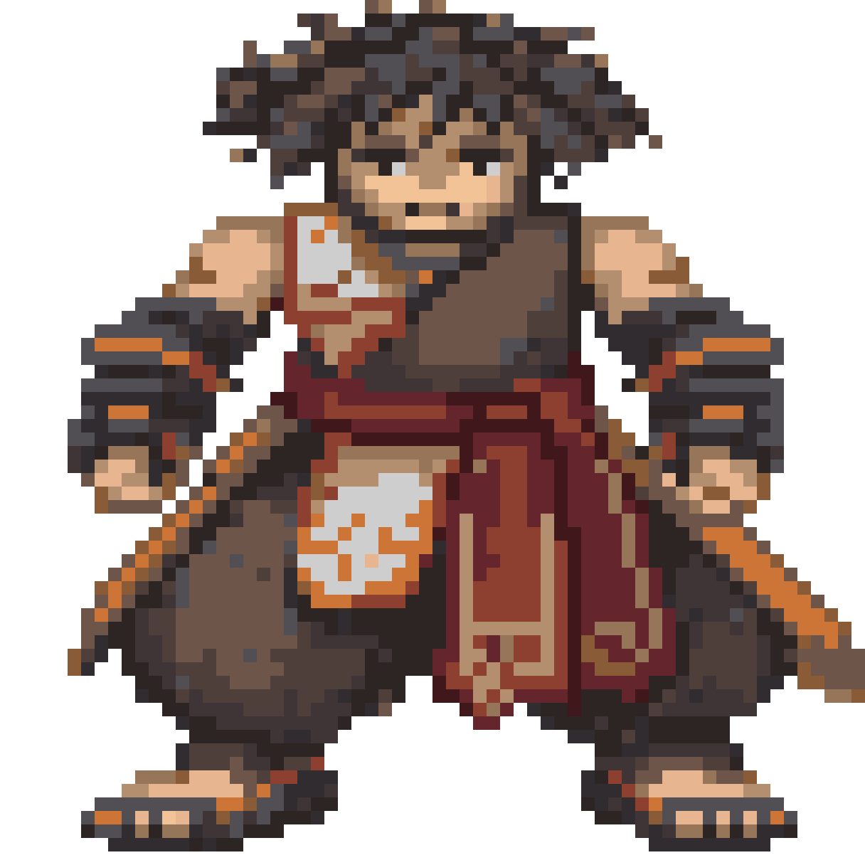 Generate a martial artist with pixel art