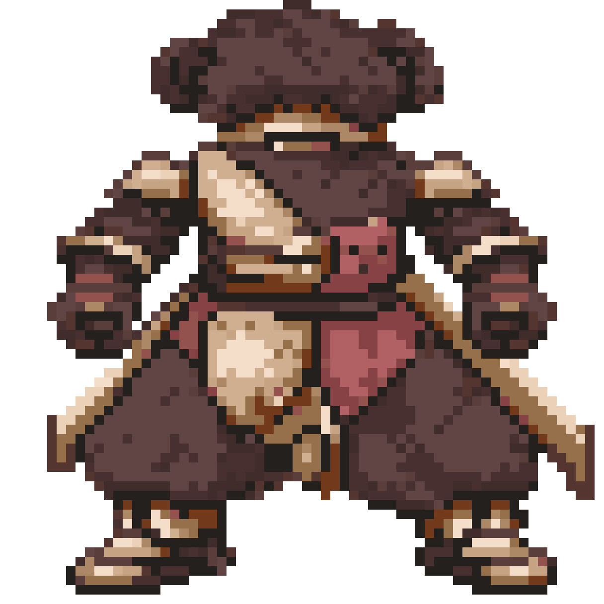 Generate a martial artist with pixel art