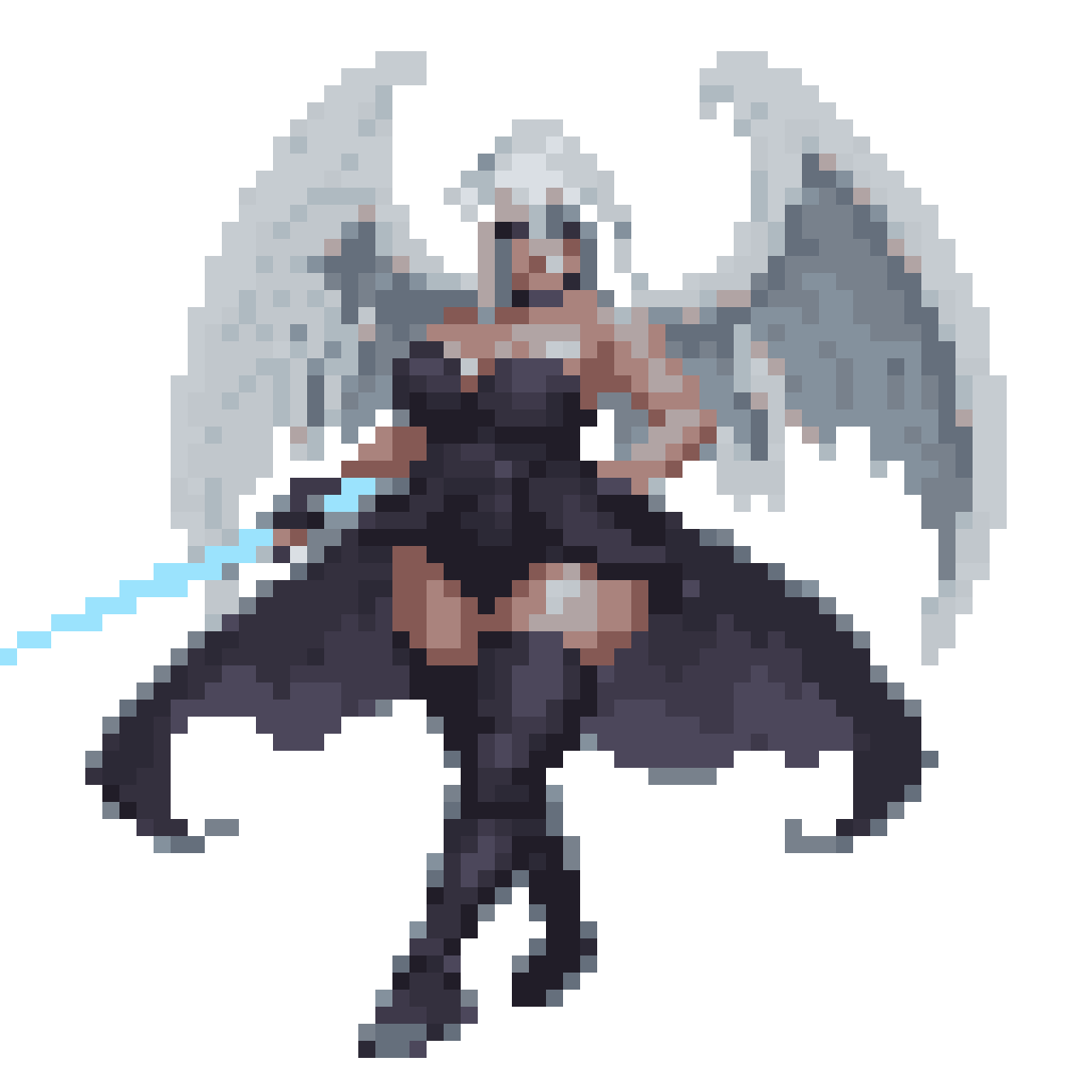 sexy fallen angel character pixel art