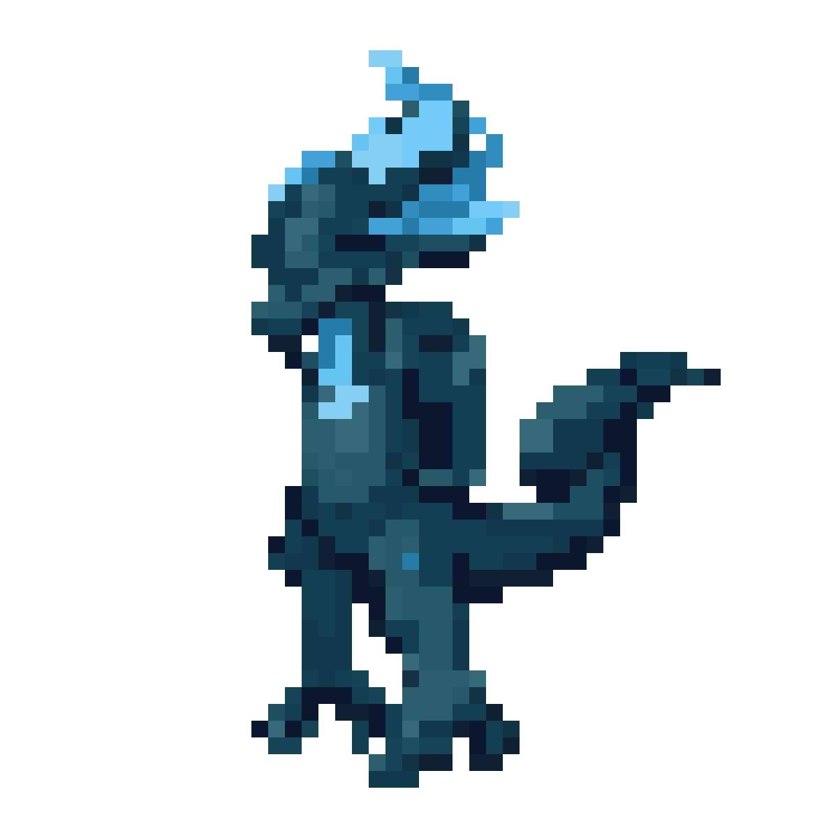 fantasy water elemental spirit pixel art