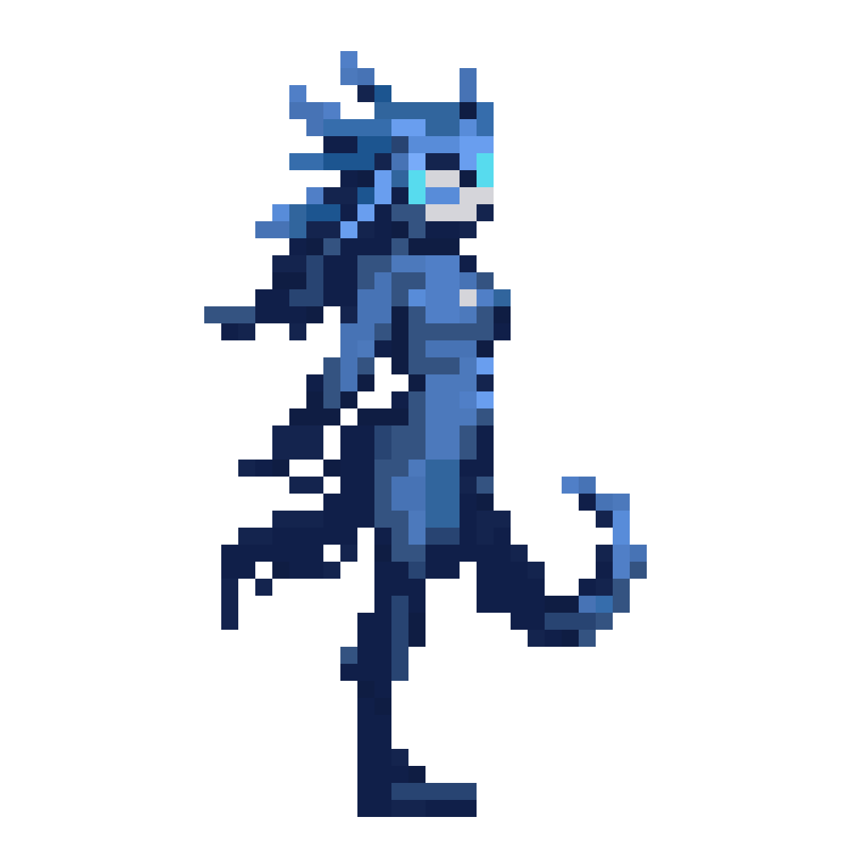 Fantasy Water Elemental Spirit Character pixel art