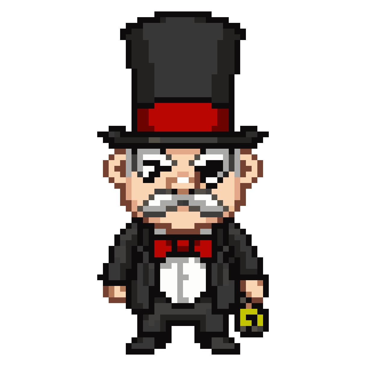 Dignified Elderly Gentleman NPC Sprite pixel art