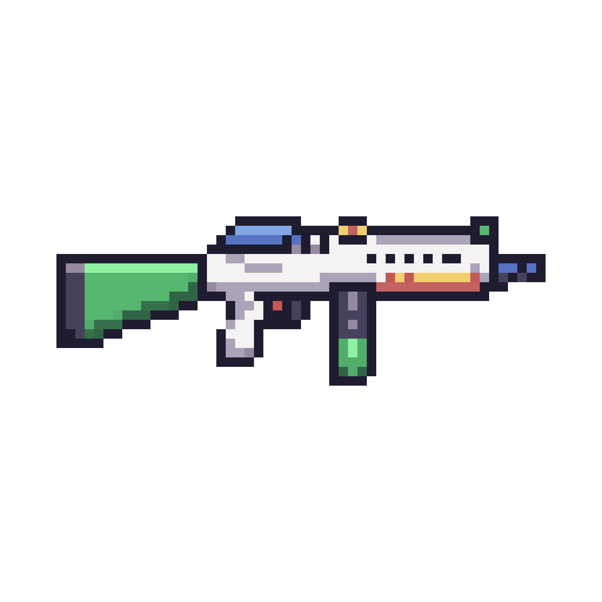 water gun mimicking minigun pixel art