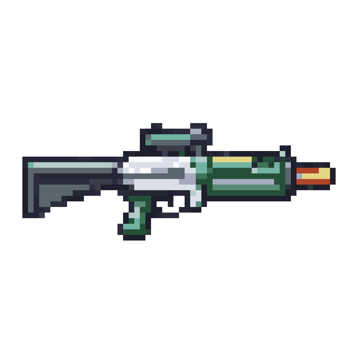 water gun minigun with color palette pixel art