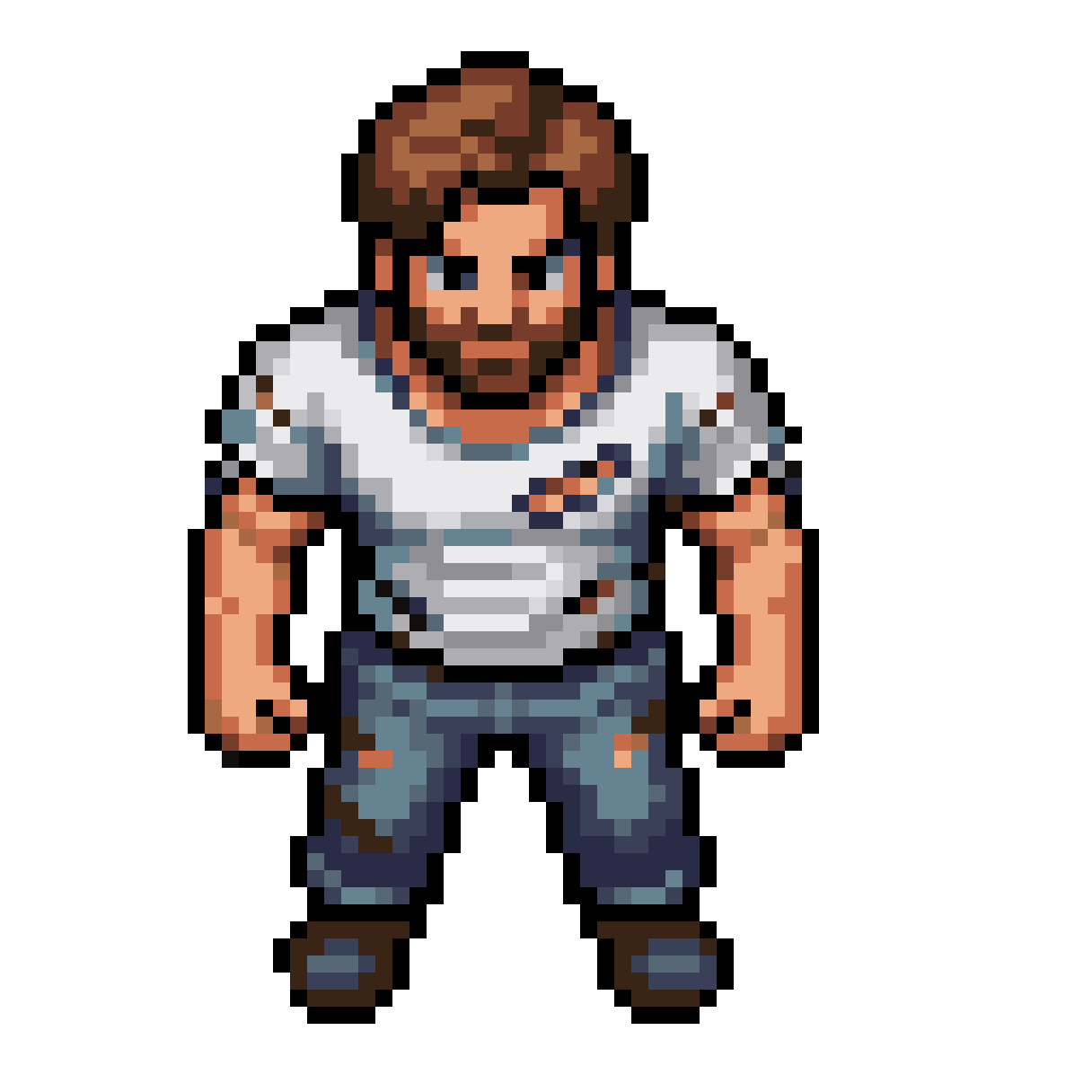 Survivor of Crashed Airplane pixel art