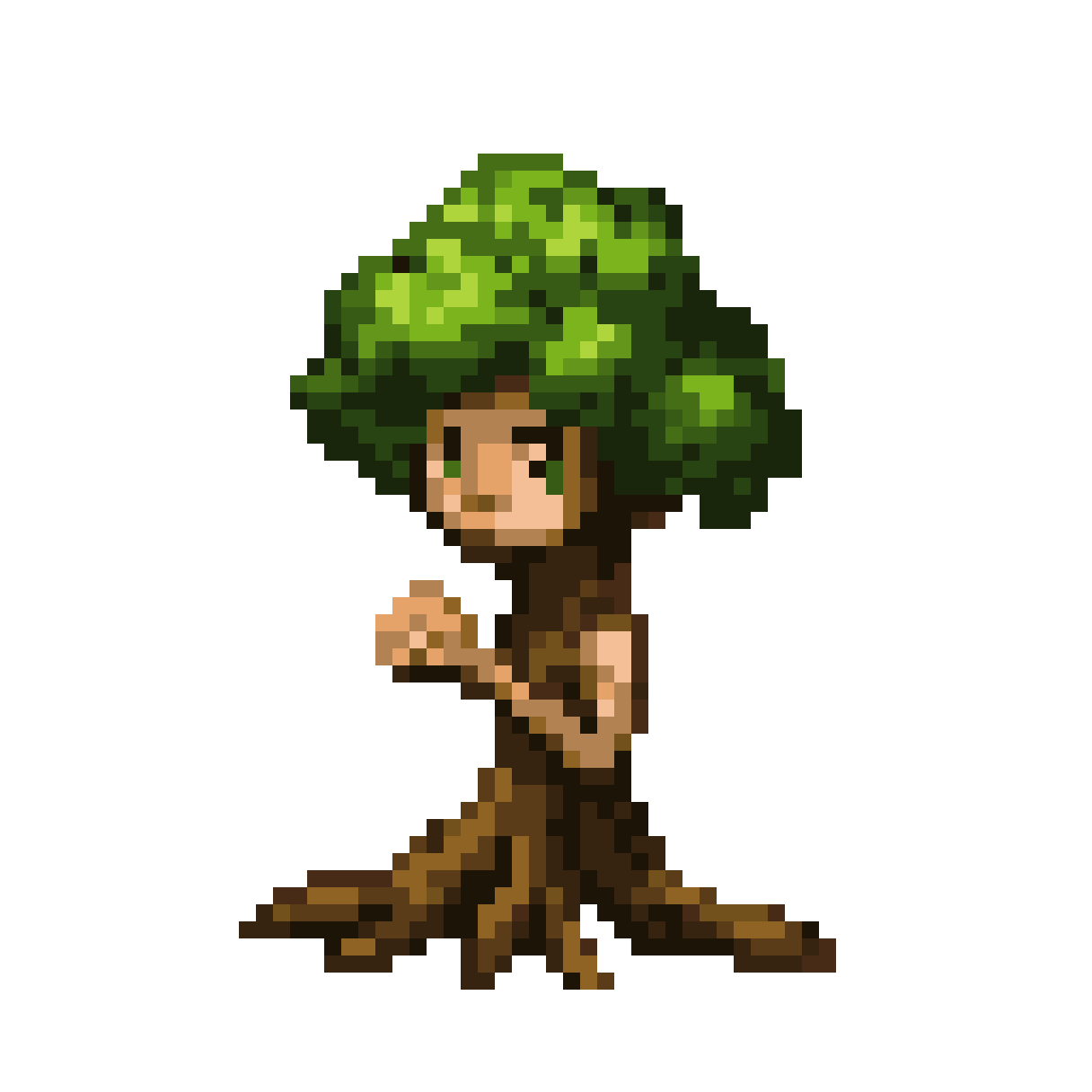 Young Uprooted Tree Character pixel art
