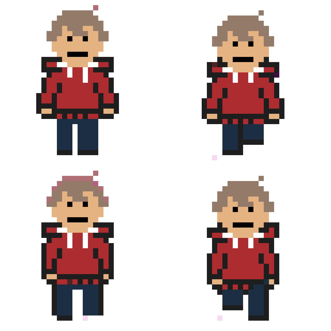 Casual Boy Character Walking pixel art