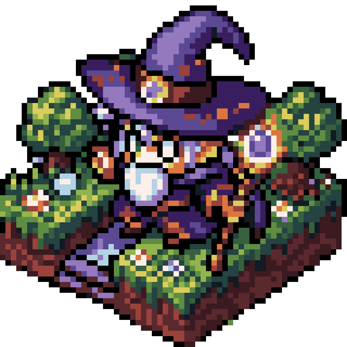 animation of a mage in pixel art pixel art