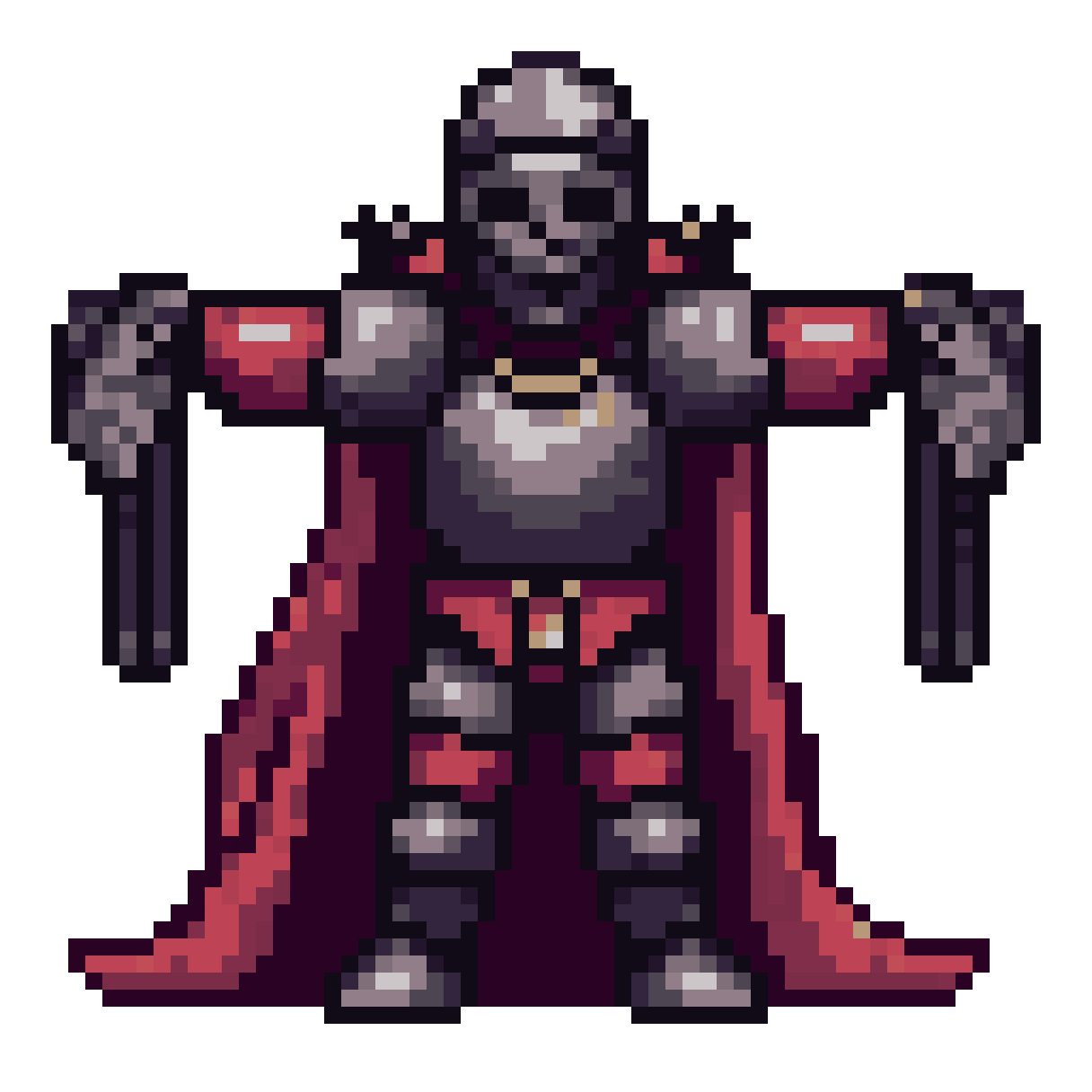 Medieval helmet in Black Souls style pixel art