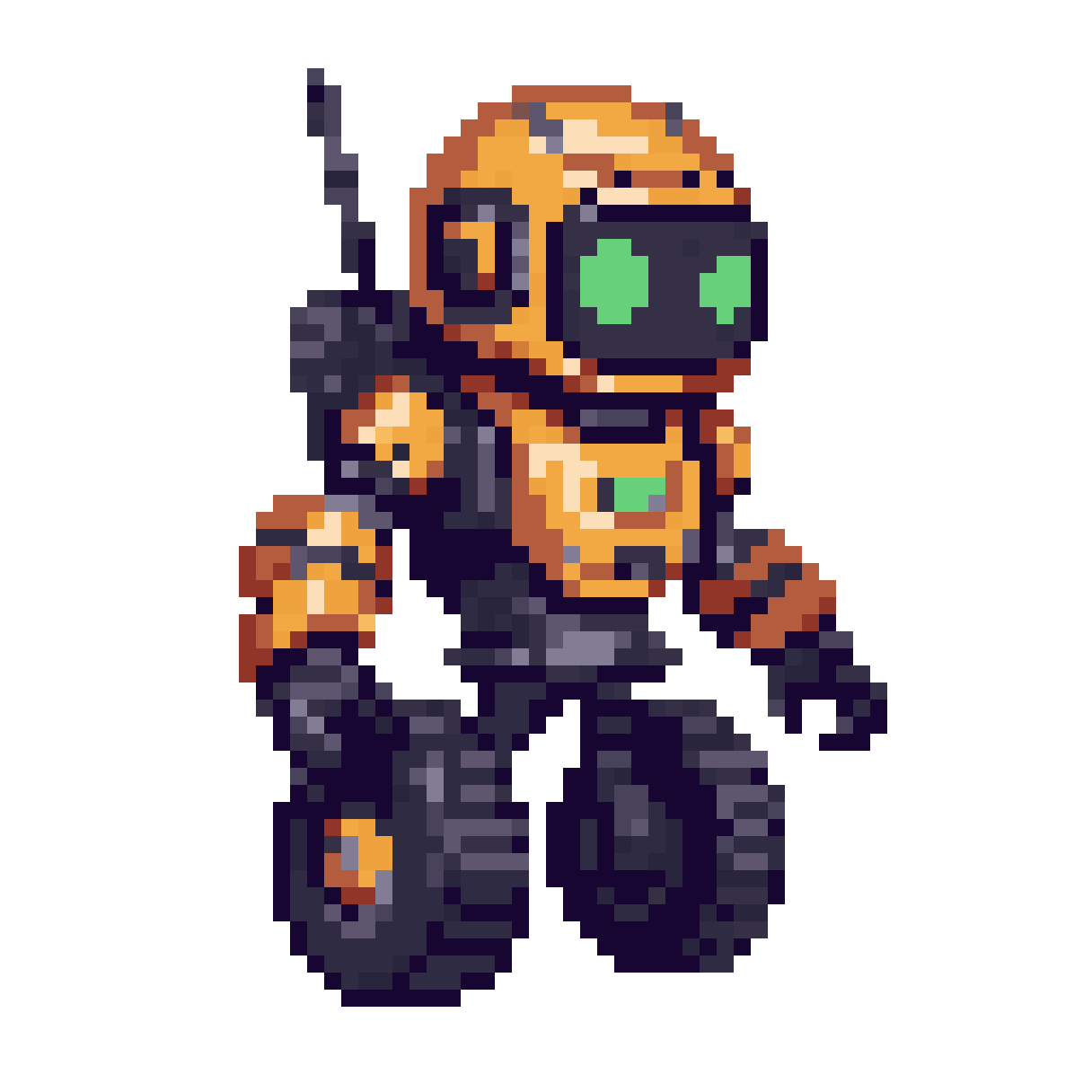 Cute Futuristic Two-Wheeled Robot pixel art