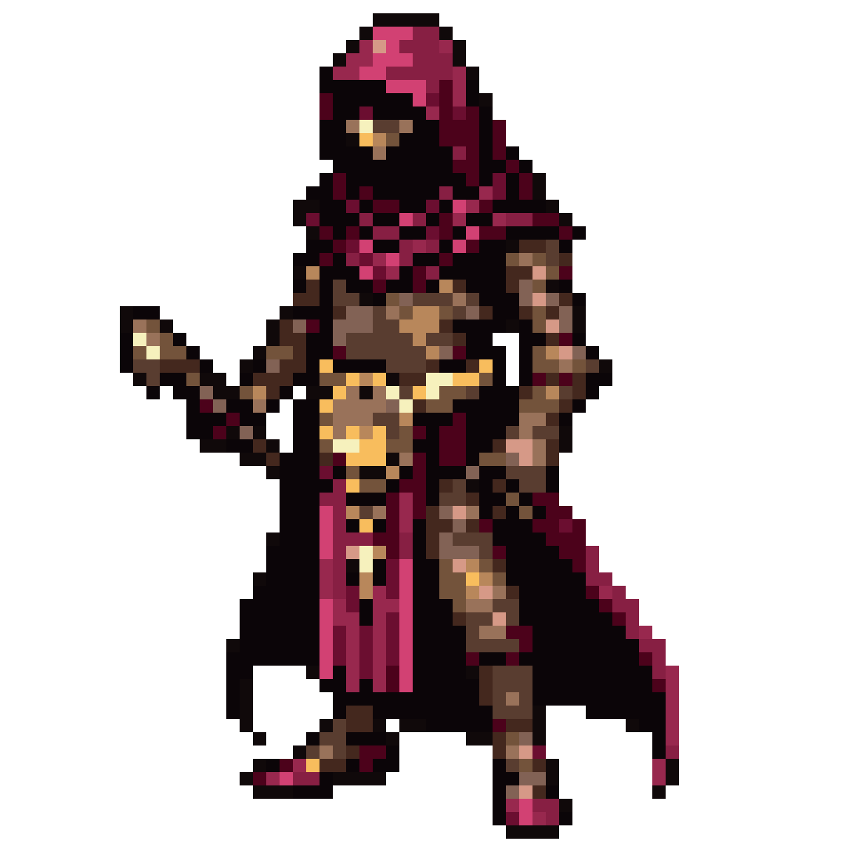 Ossuary Cultist Enemy Sprite pixel art
