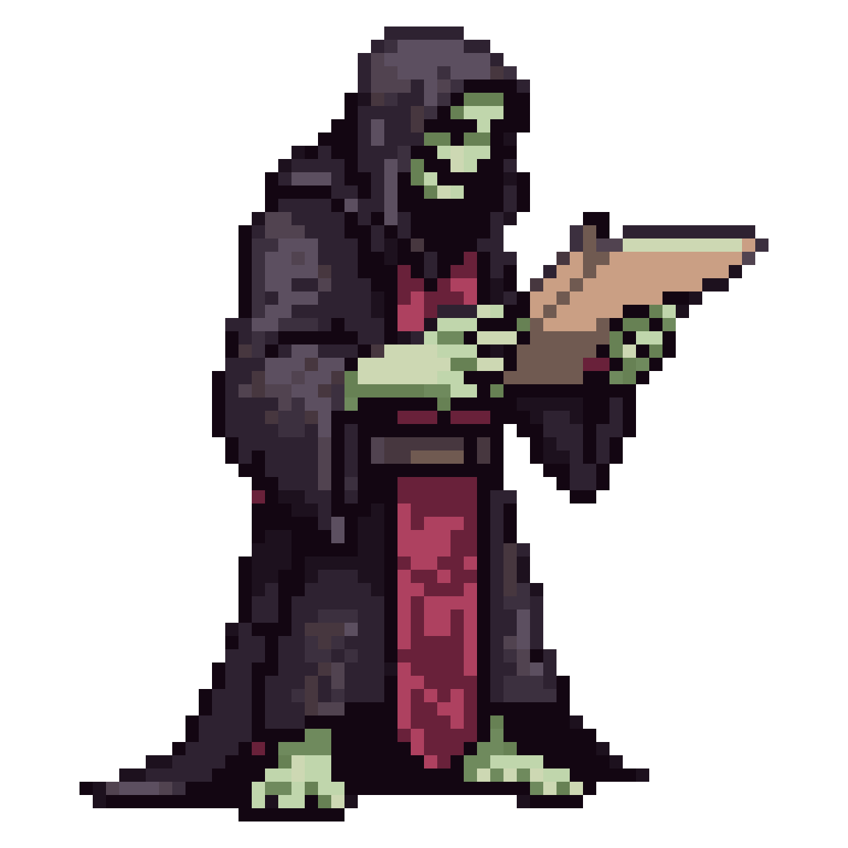 Sinister Undead Scribe Sprite pixel art
