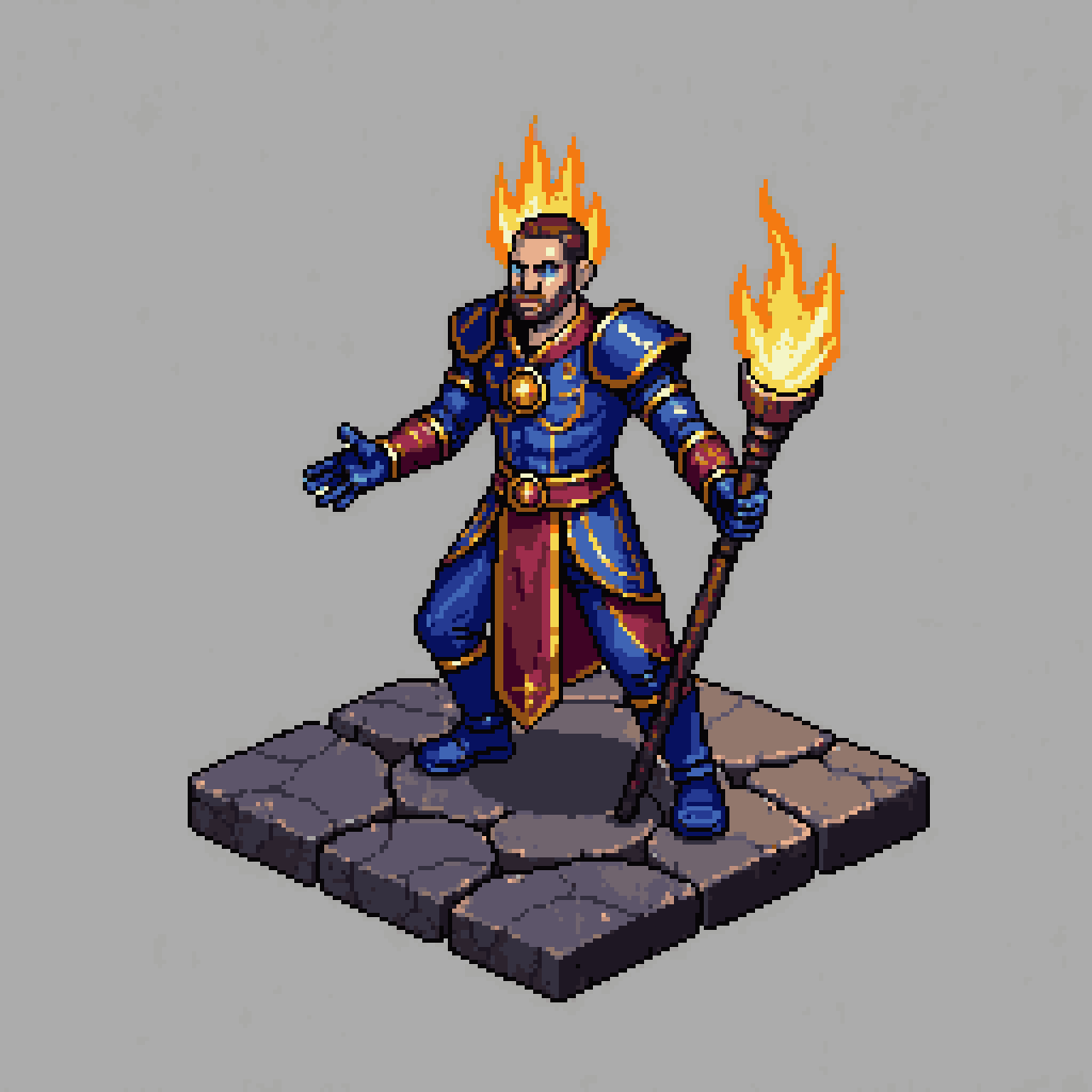 Fire Wizard pixel art