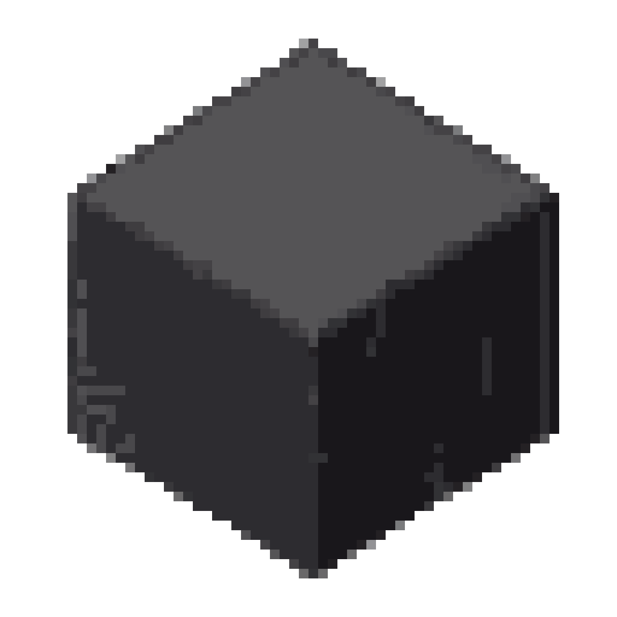 small black metal cube prop pixel art