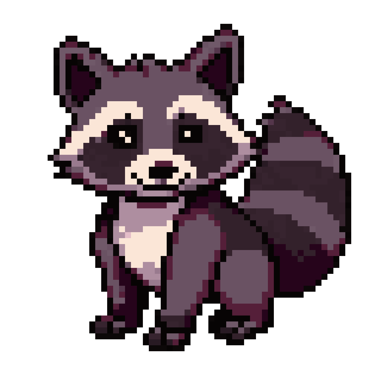 Raccoon Card for Deck Builder Game pixel art