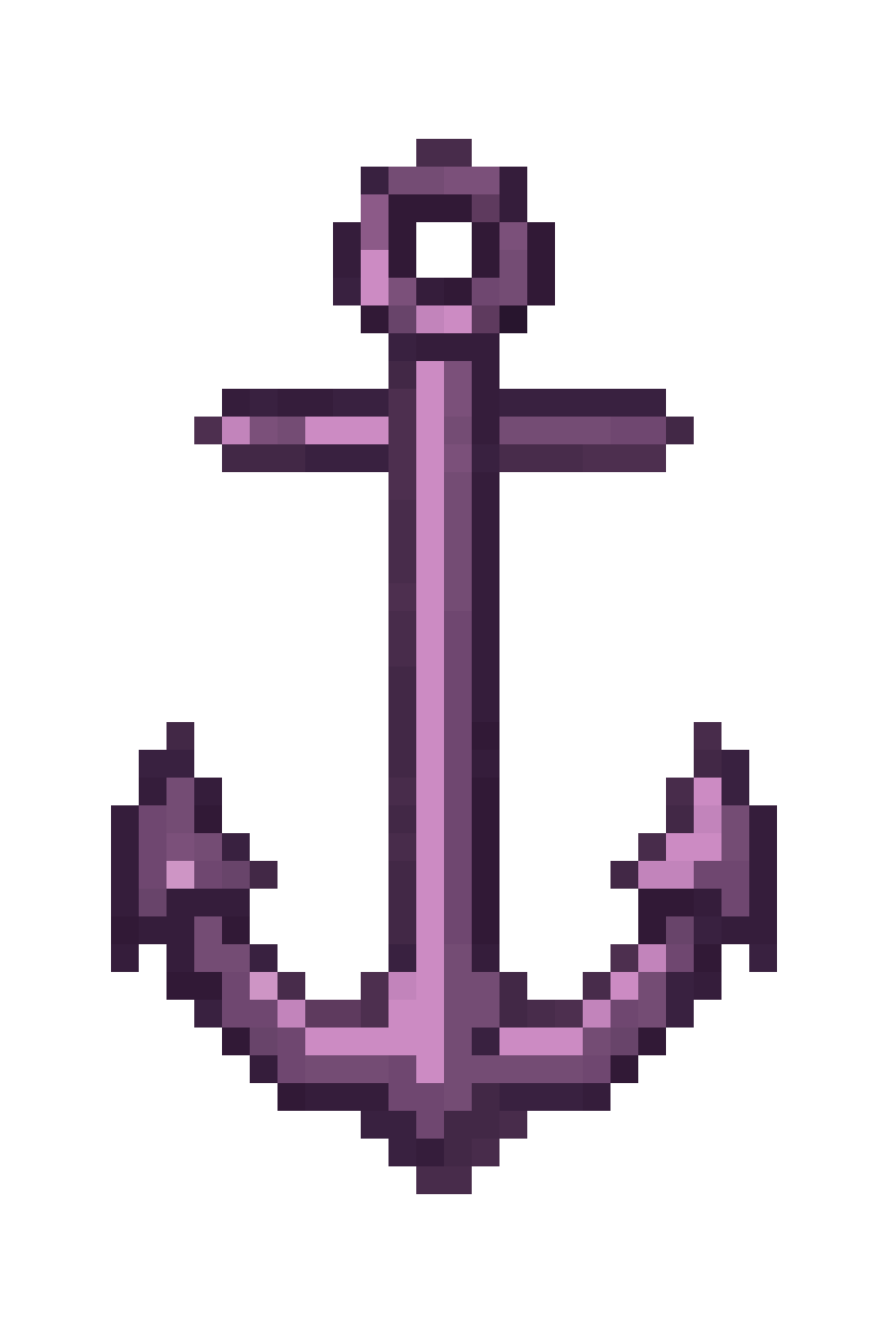 High-Quality Ship Anchor Weapon pixel art