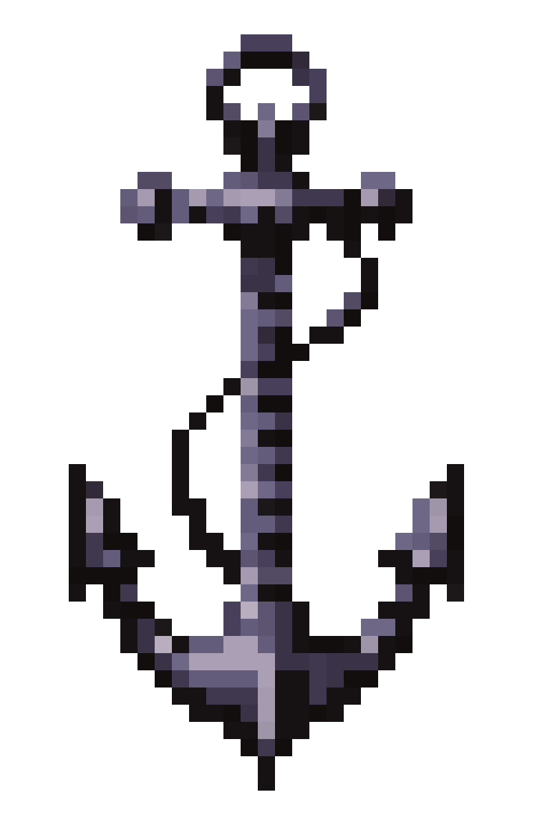 High-Quality Ship Anchor Weapon pixel art