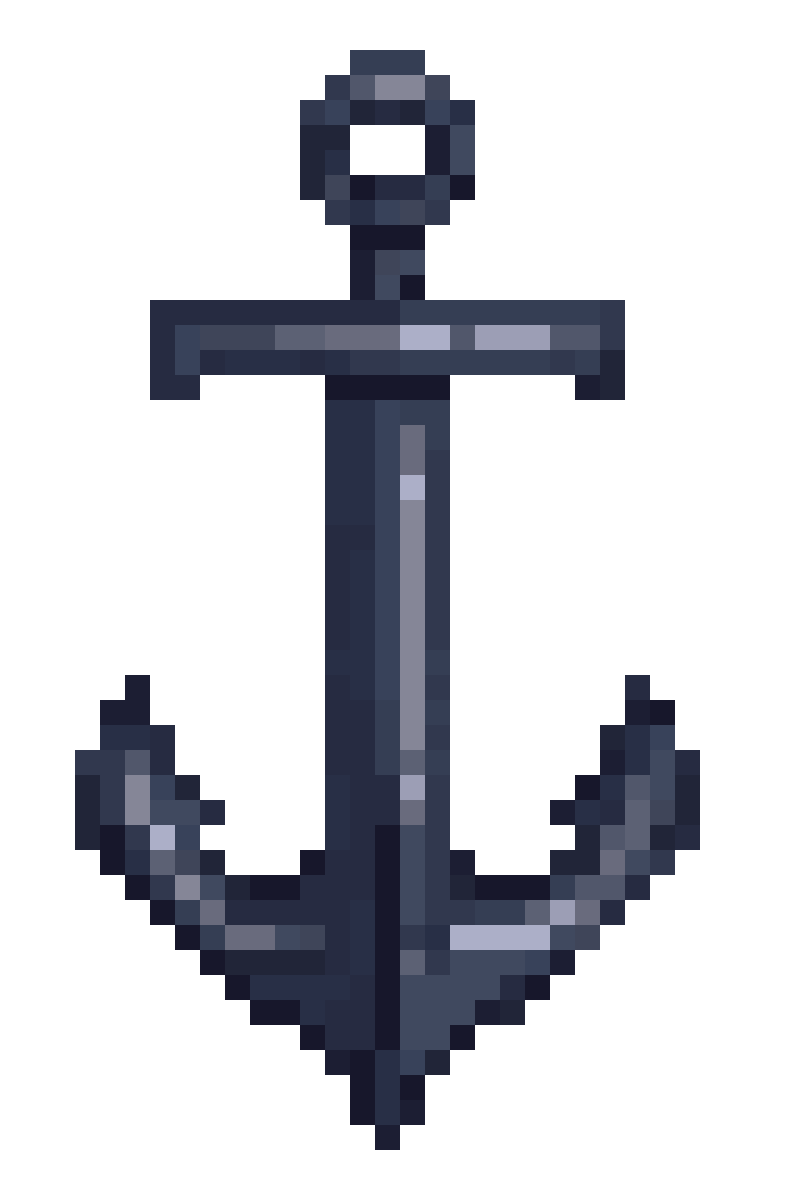 High-Quality Ship Anchor Weapon pixel art