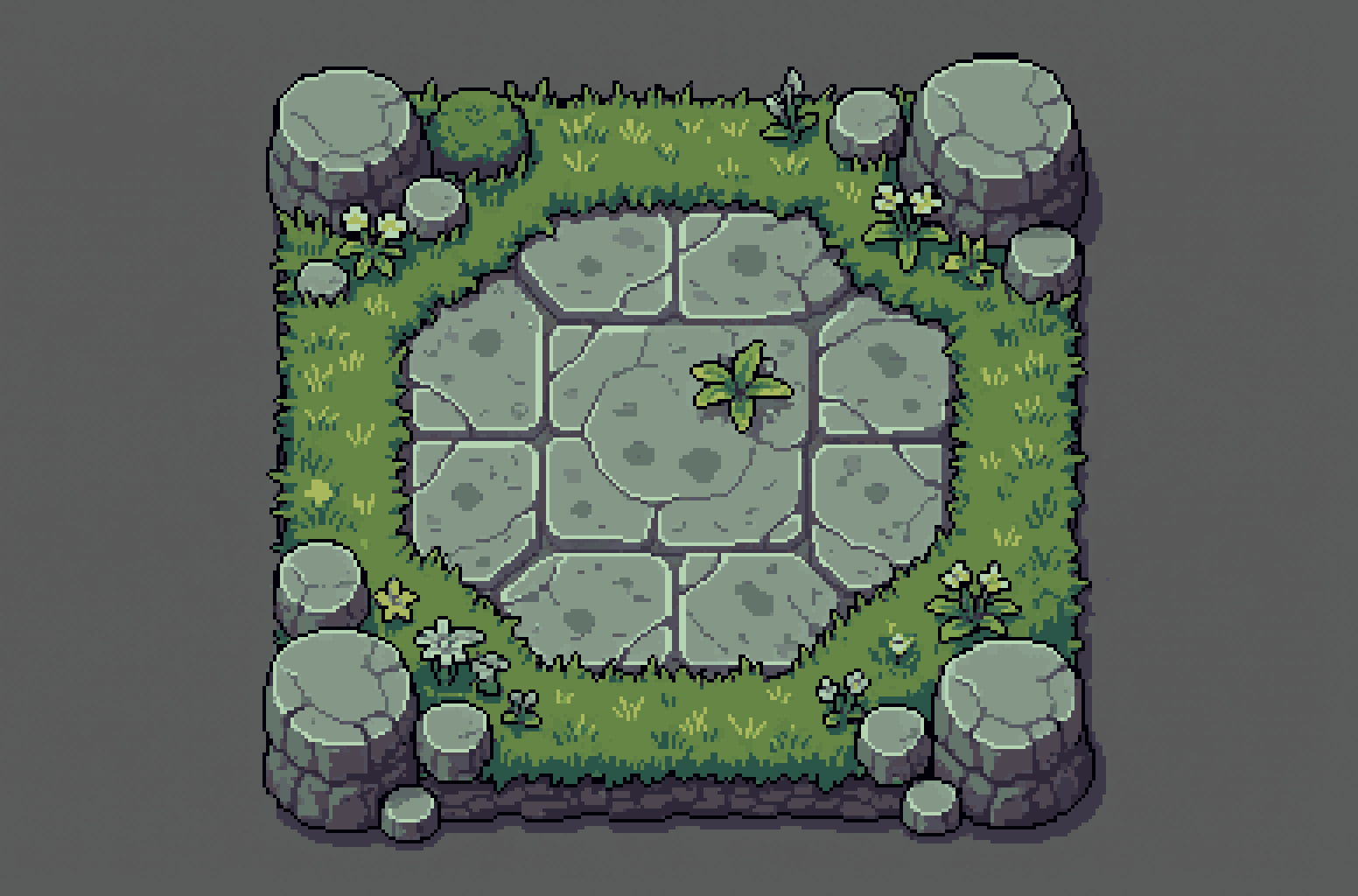 big and very large ground pixel art