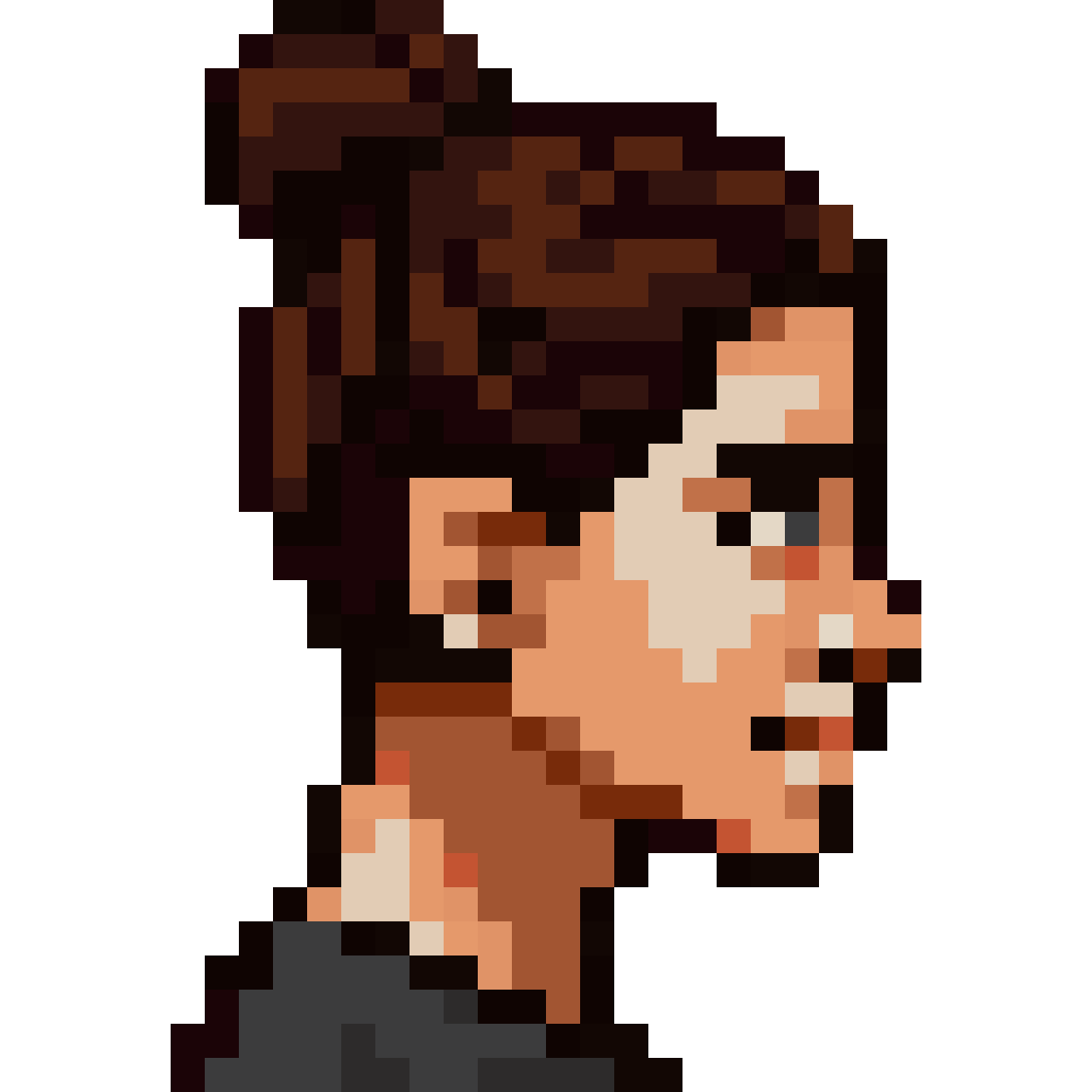 Slim hero with blonde hair pixel art