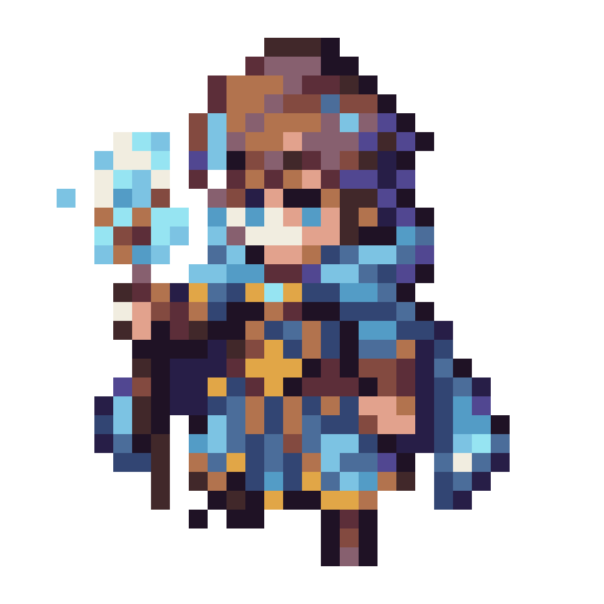 Young Male Wizard Character pixel art