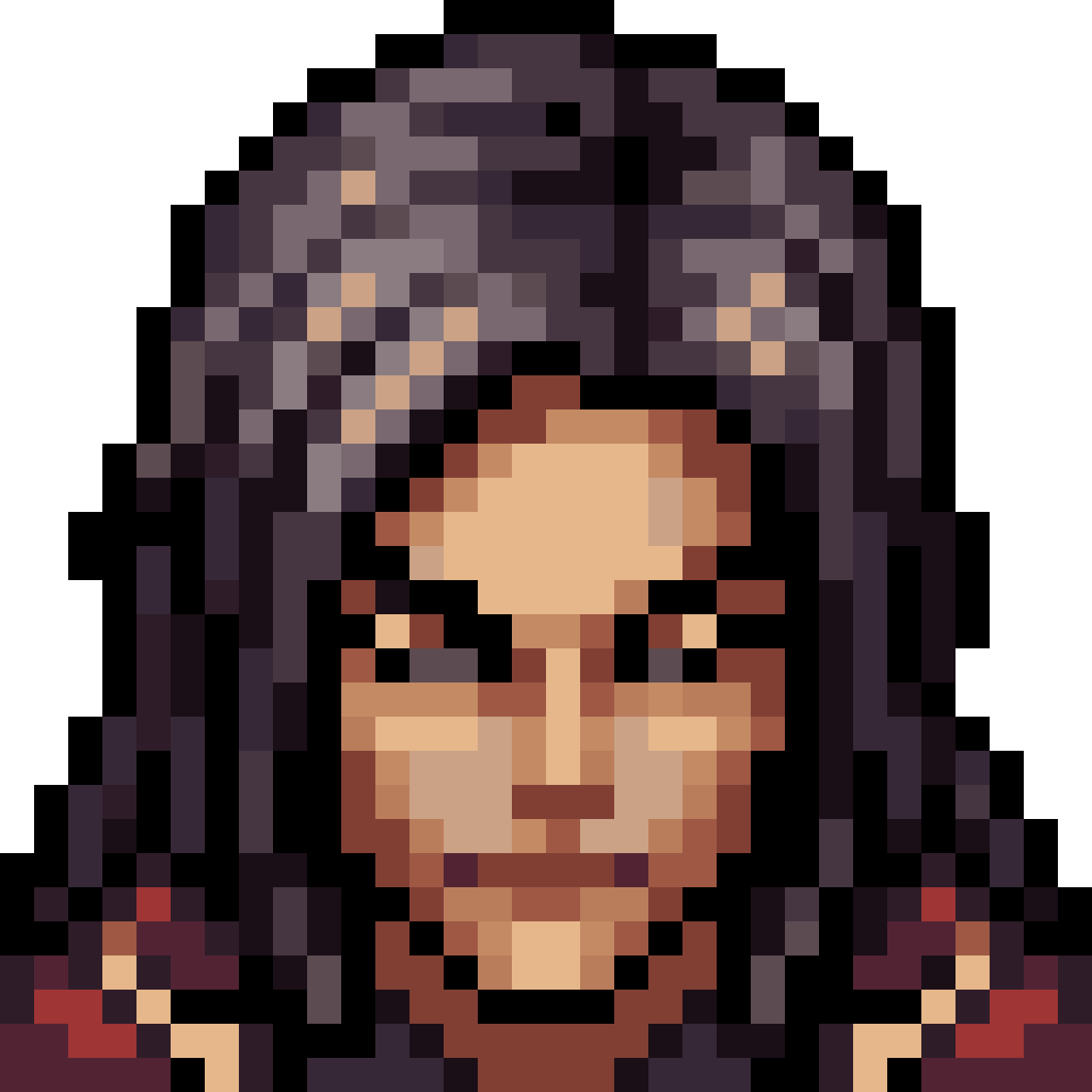 Mysterious Medieval King Sprite pixel art