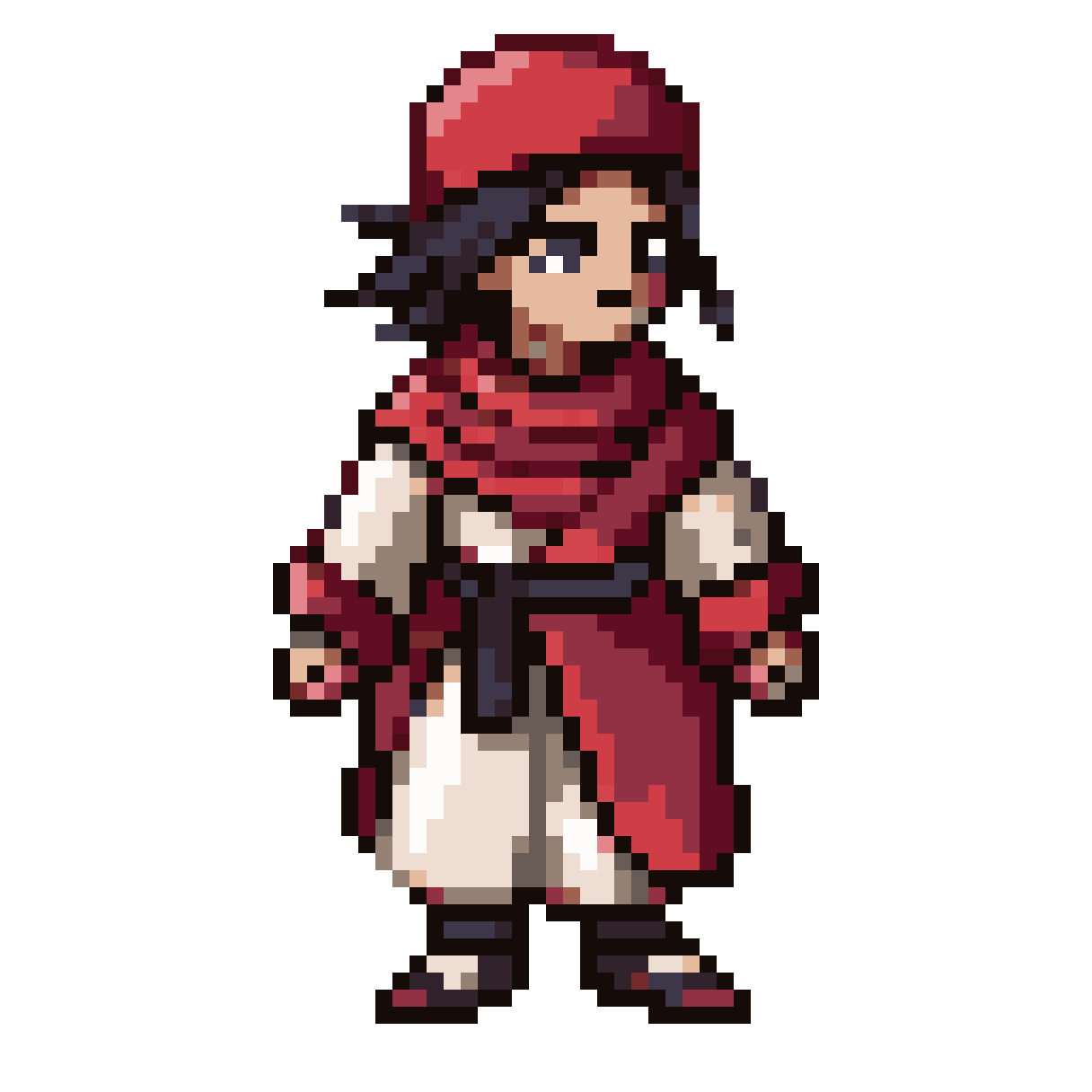 Dante Alighieri Dark Fantasy Sprite pixel art