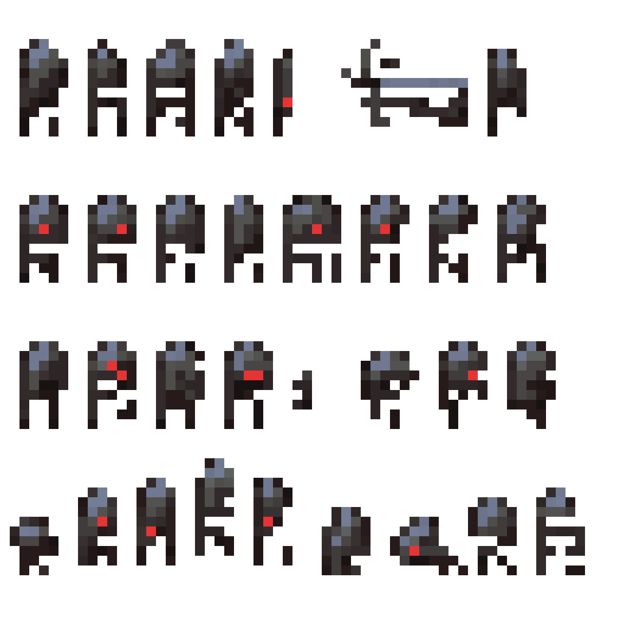 pixel art dark fantasy character pixel art