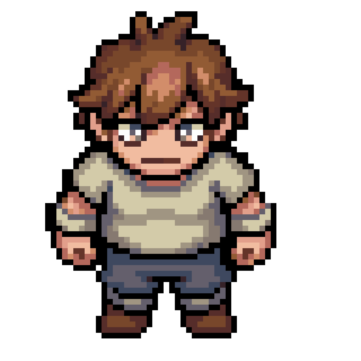 16-bit pixel art dad character pixel art