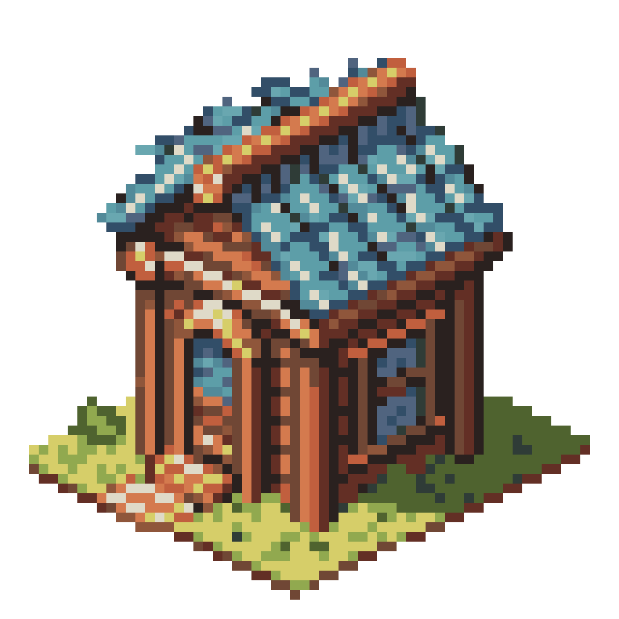 Customizable pixel-art character pixel art