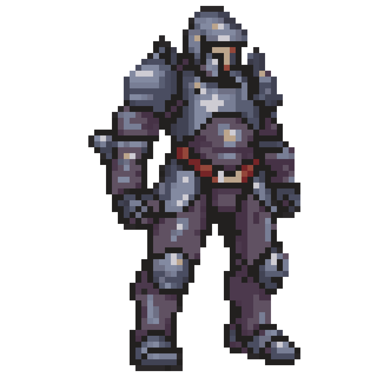 Armored Knight pixel art