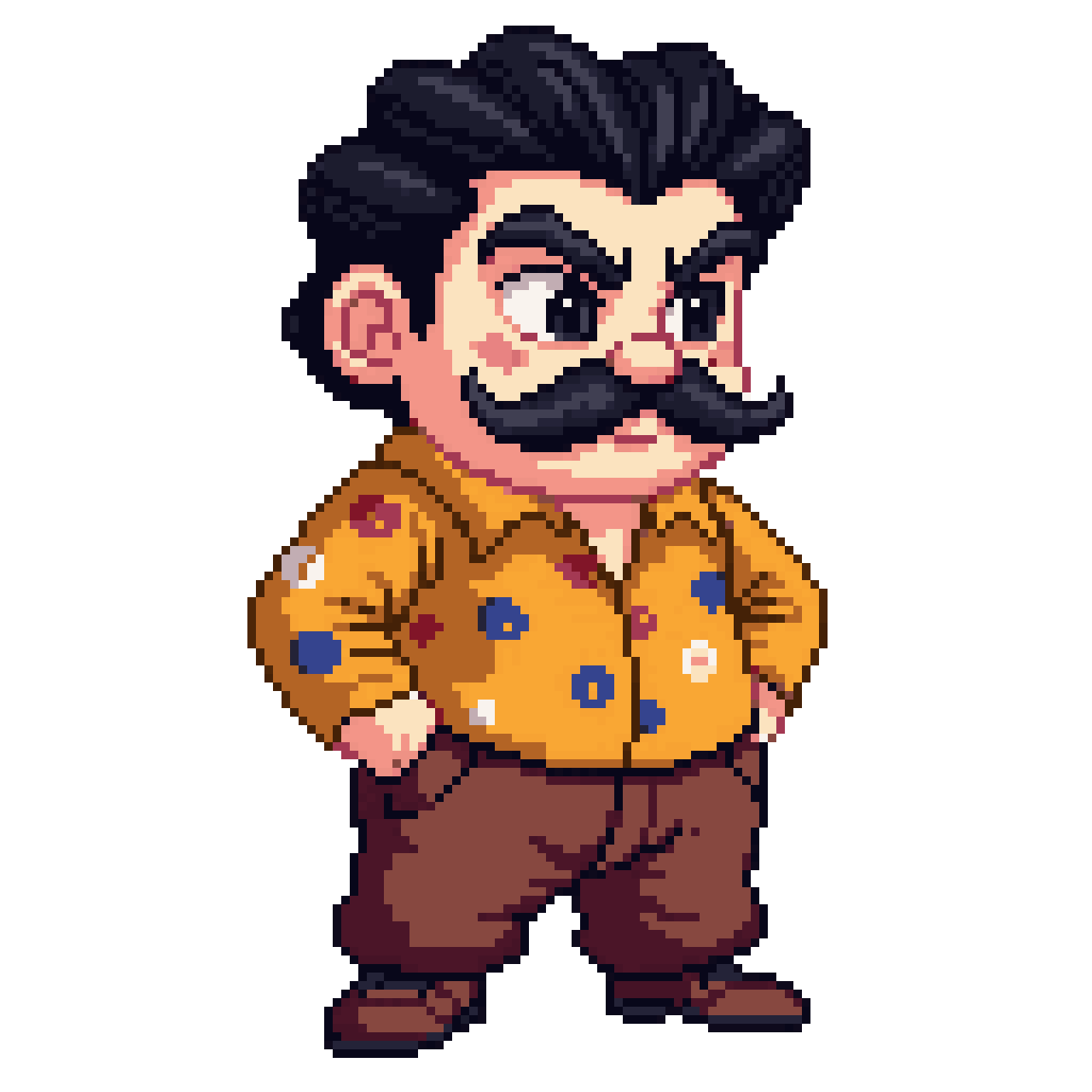 Recep Ivedik in Colorful Outfit pixel art