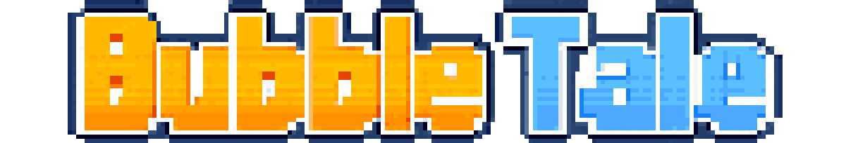 Bubble Tale Game Logo pixel art
