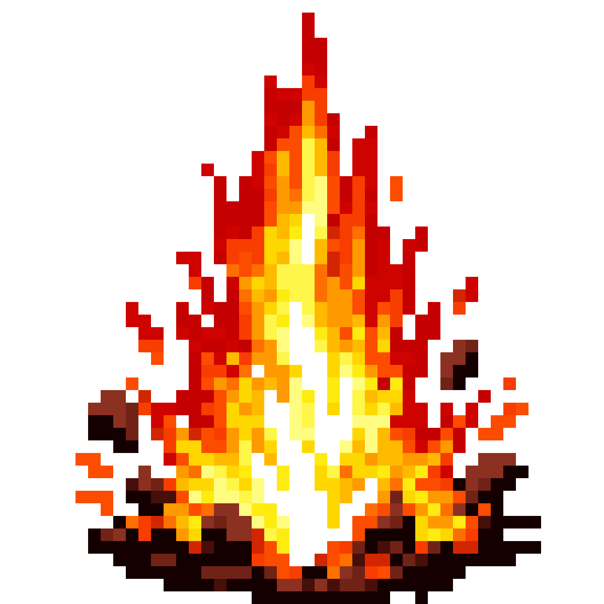 Eruption of Fire from Ground pixel art
