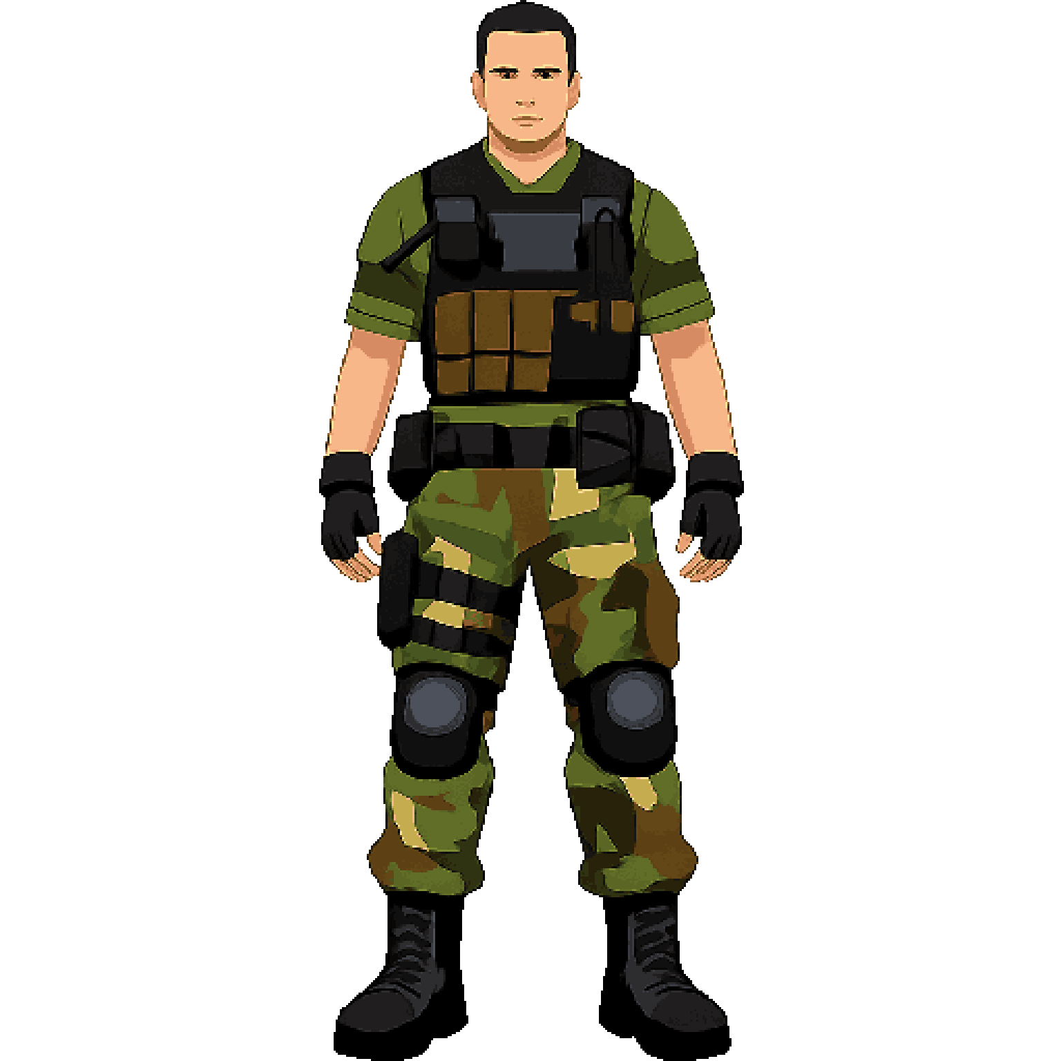 Full Body Male Mercenary pixel art