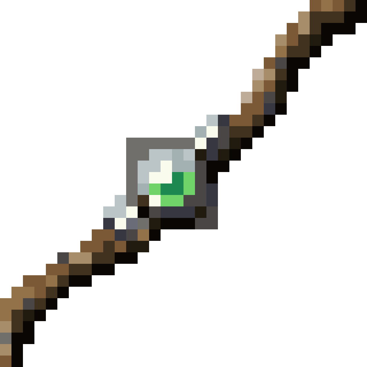 Tibia-style ranger bow pixel art