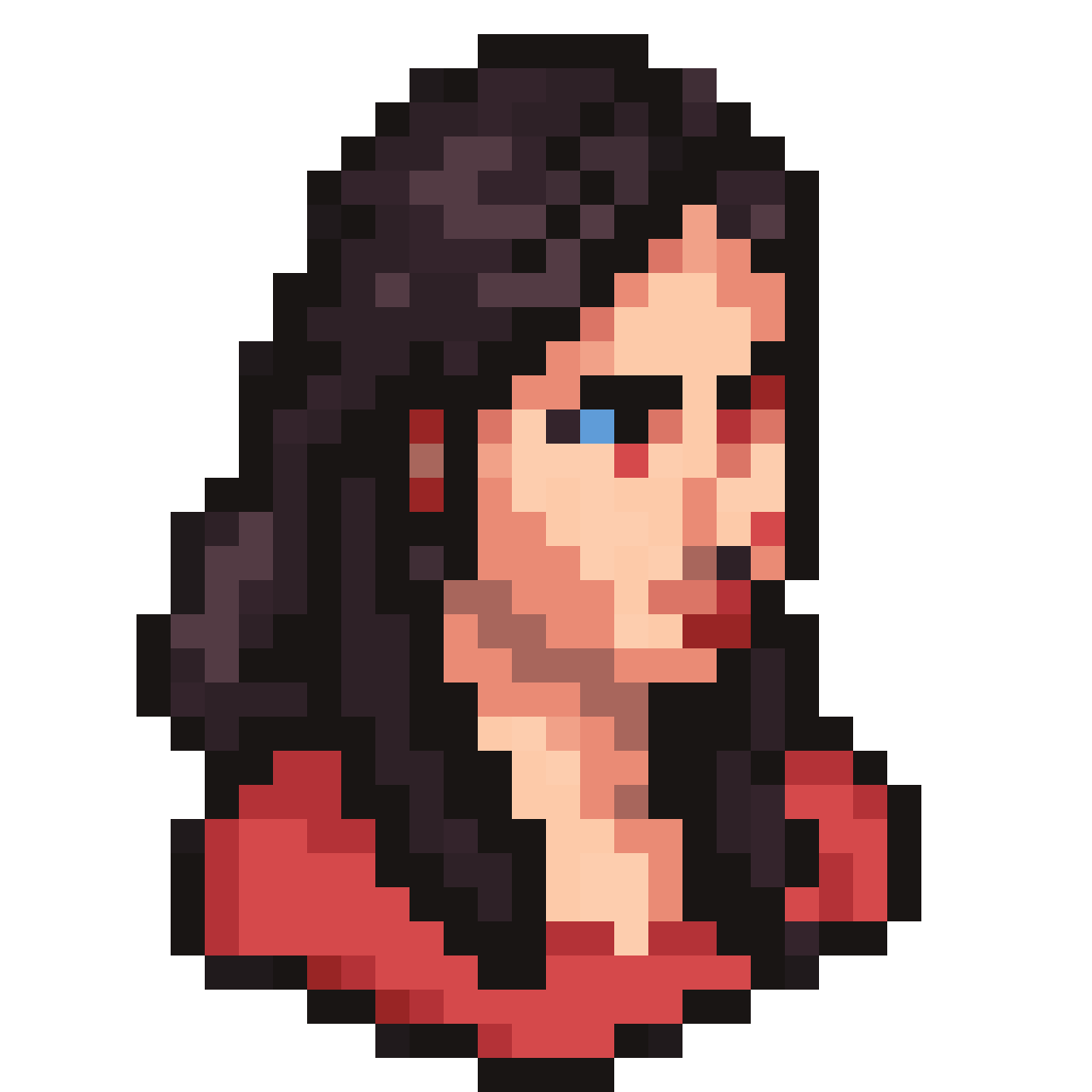 Kay Vess from Star Wars Outlaws pixel art