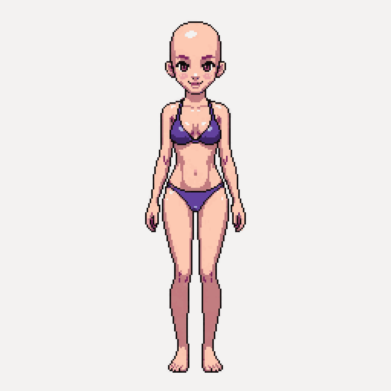 Detailed Pixel Art Female Character pixel art