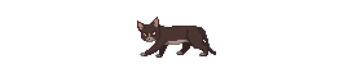 a cat pixel art
