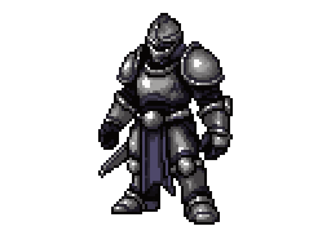 Armored Knight pixel art
