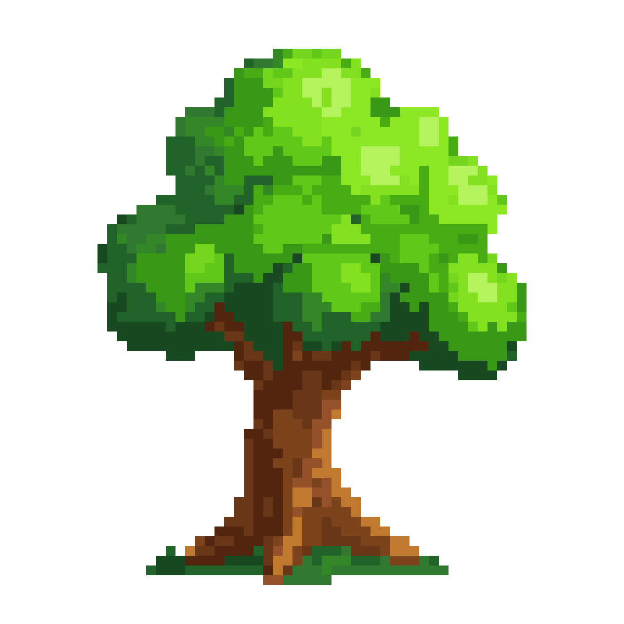 Small Baby Humanoid Tree Idle pixel art