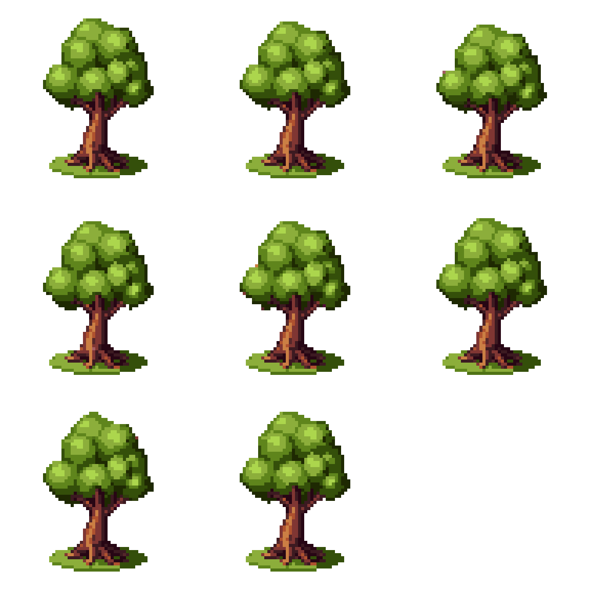 Small Baby Humanoid Tree Idle Idle pixel art