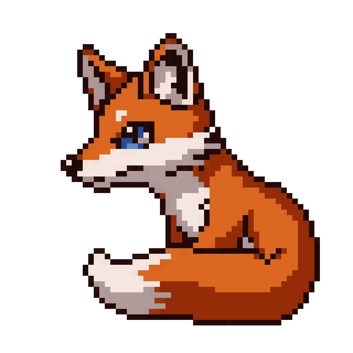 A fox pixel art
