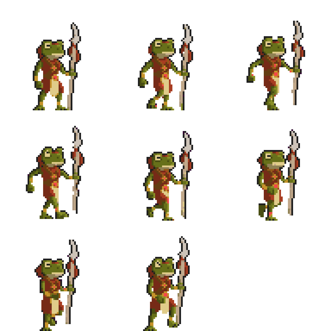 character running forward, fast leg pixel art