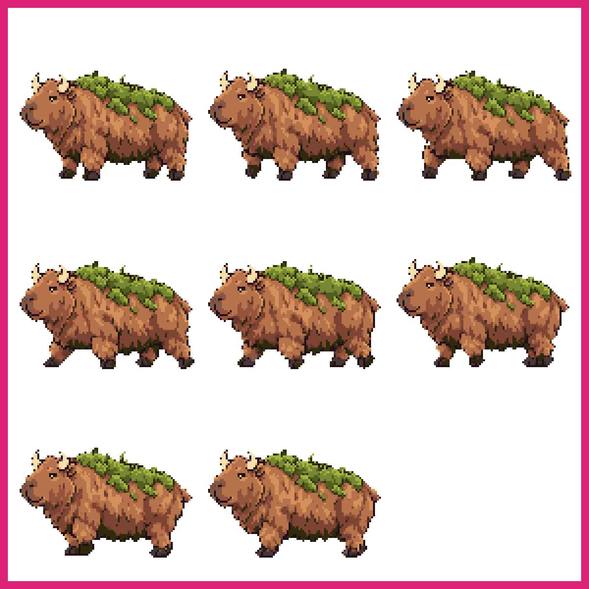 Mossy Brown Creature Walking Forward