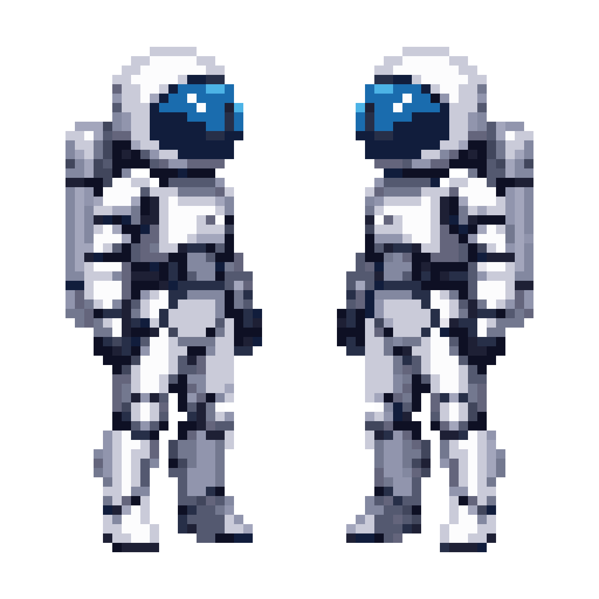 Astronaut in White Space Suit pixel art