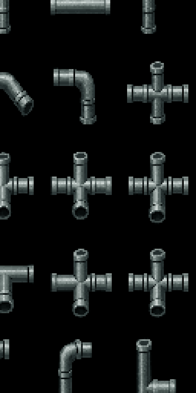 Isometric Pipe Tileset for Project Zomboid pixel art