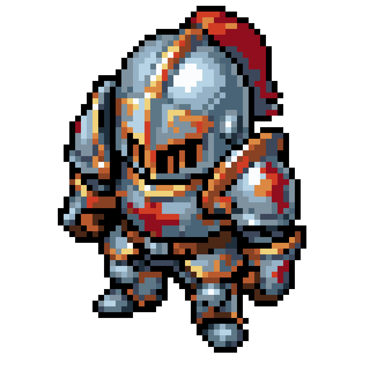 Armored Knight pixel art